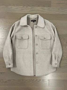 Dynamite Light Cream Plaid Jacket